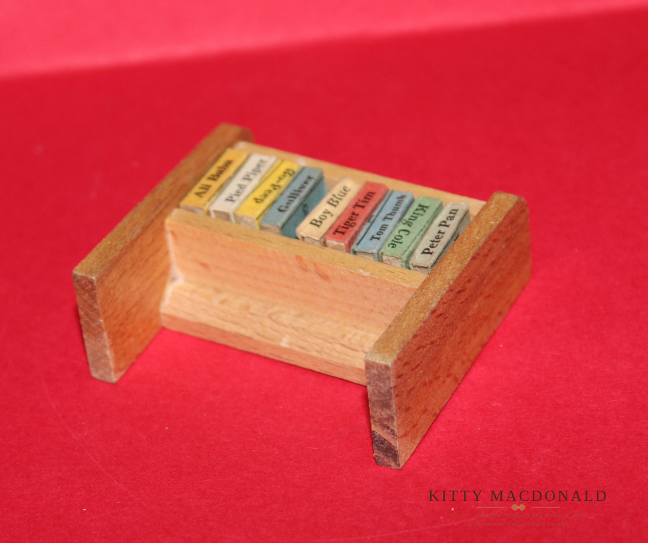 Vintage Dolls House Dol Toi Wooden Bookcase KM308