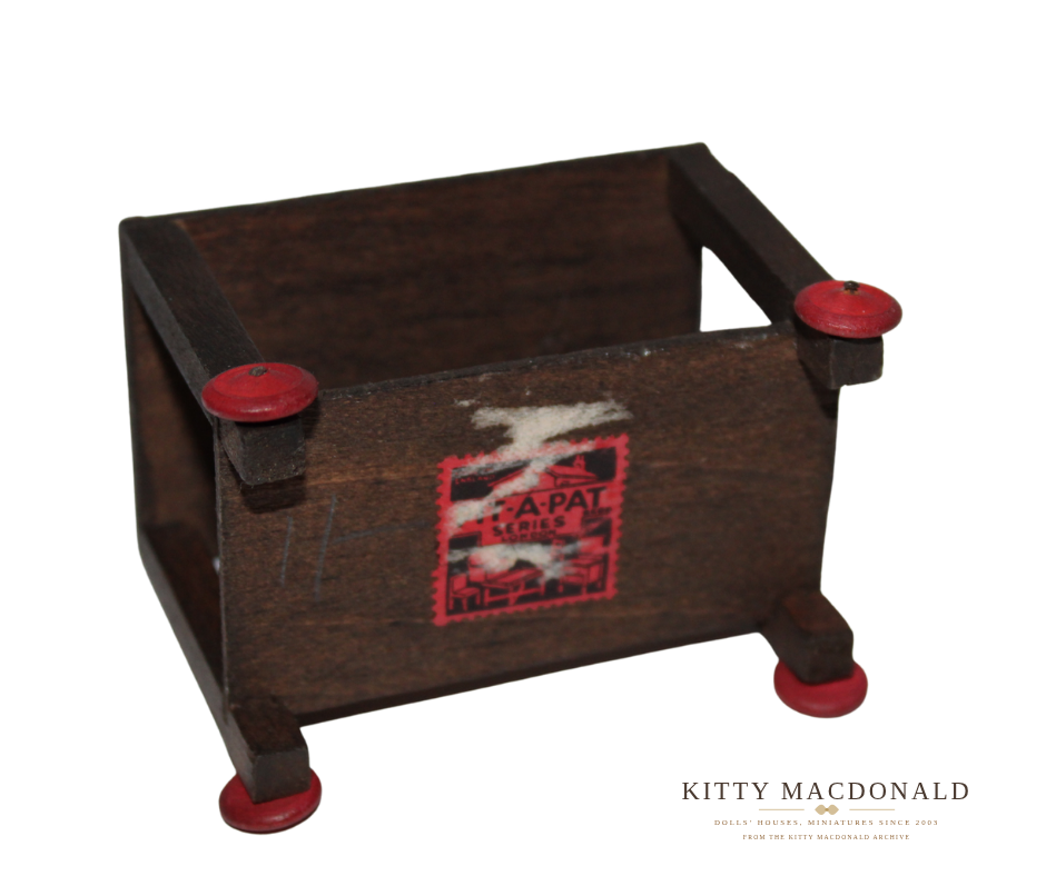 Vintage Pit a Pat Dolls House Wooden Tea Trolley KM464