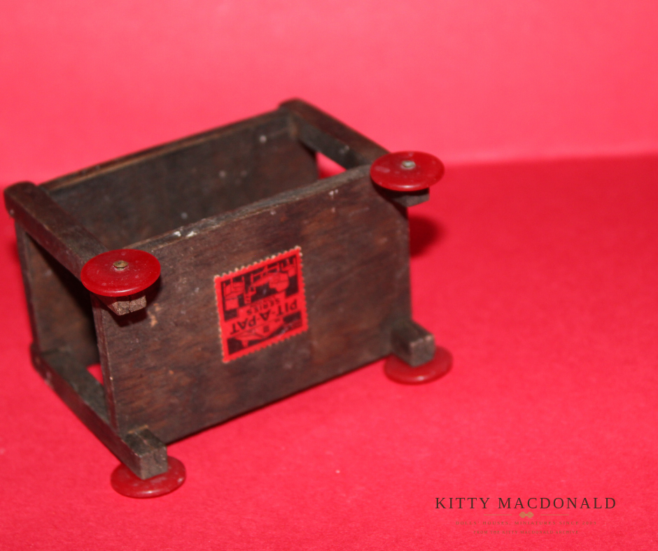 Vintage Pit a Pat Dolls House Wooden Tea Trolley KM329