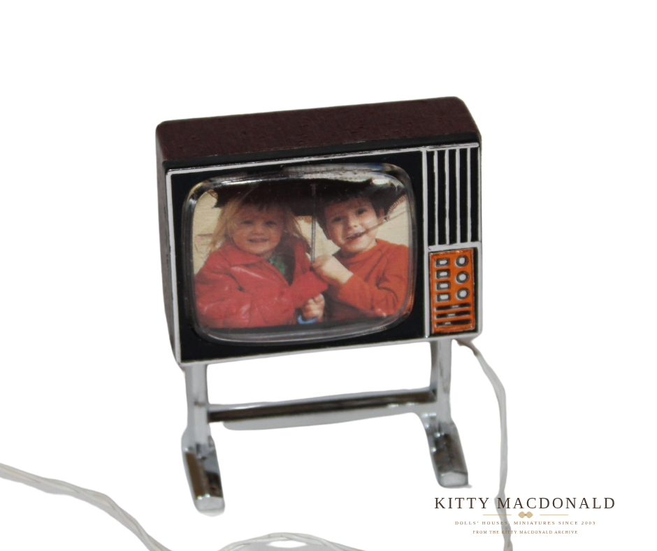 Vintage Dolls House Lundby Light Up TV KM517