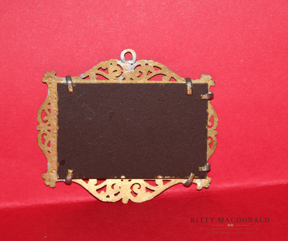 Vintage German Soft Metal Dolls' House Mirror KM389