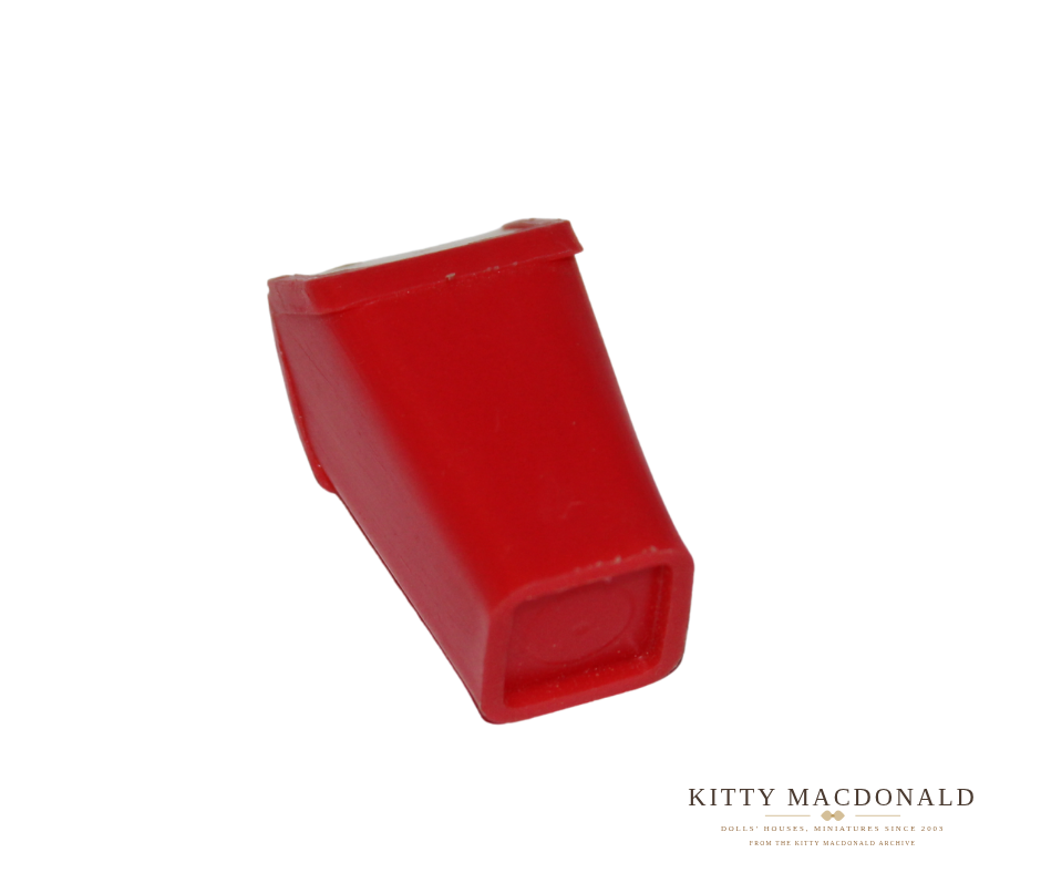 Vintage Dolls House Barton Red Swing Bin KM043
