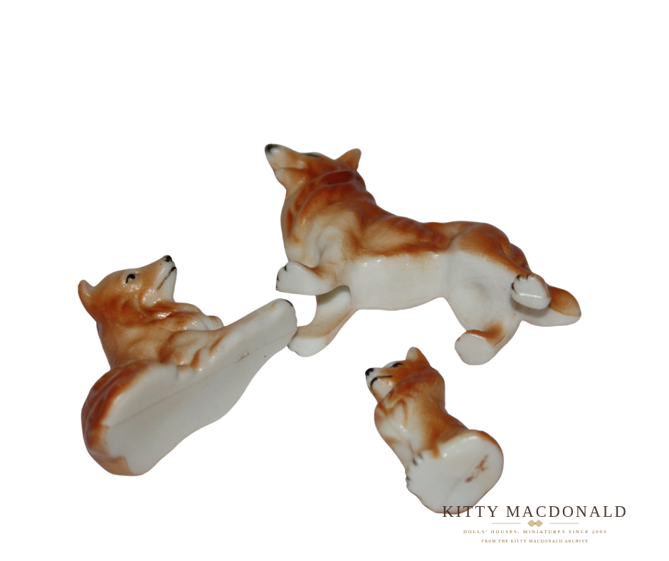 Vintage Dolls House Lundby Dog Family KM039