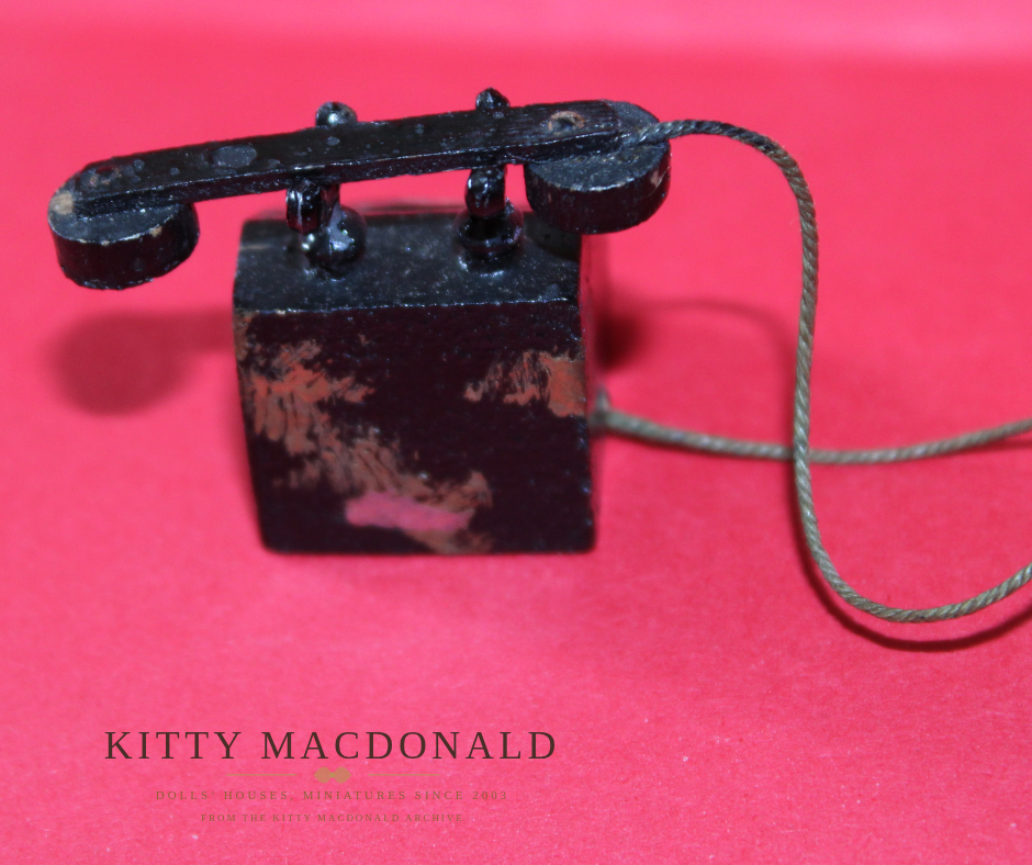 Vintage 1930s Pit A Pat Dolls House Telephone KM363