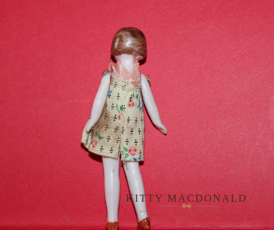 Antique 1920s German Bisque Dolls House Doll – Likely Hertwig KM383