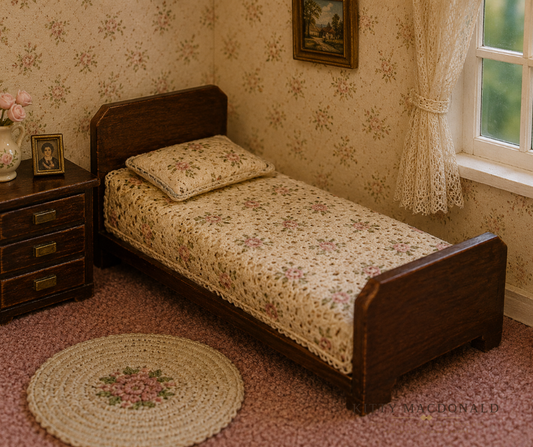 Vintage Dolls House Dol Toi Bed KM510