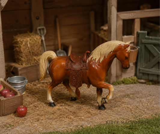 Vintage Dolls House Lundby Golden Girl Horse KM535