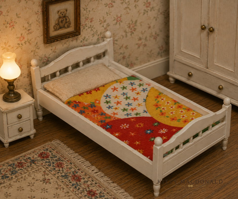Vintage Dolls House Lundby Bed KM220
