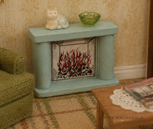 Vintage Dolls House Dol Toi Fireplace KM505