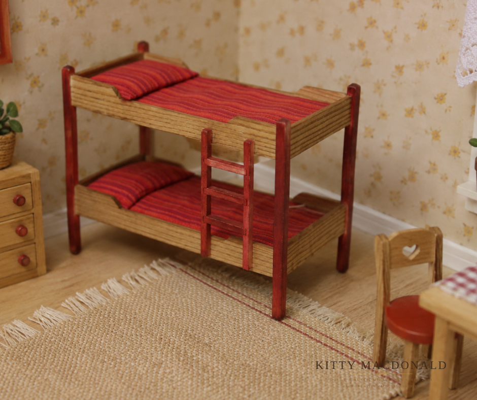Vintage Dolls House Lundby Bunk Beds With Ladder KM076