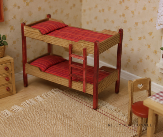 Vintage Dolls House Lundby Bunk Beds With Ladder KM076