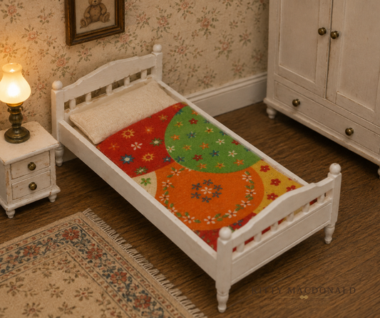 Vintage Dolls House Lundby Bed KM221