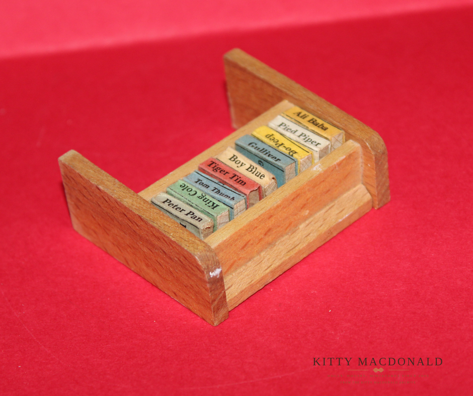 Vintage Dolls House Dol Toi Wooden Bookcase KM308