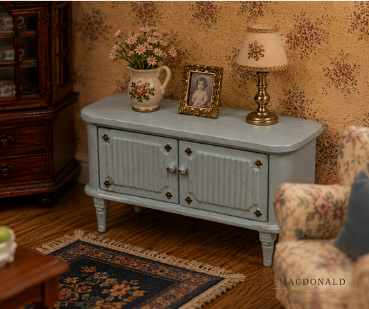 Vintage Dolls House Eggshell Sideboard KM069