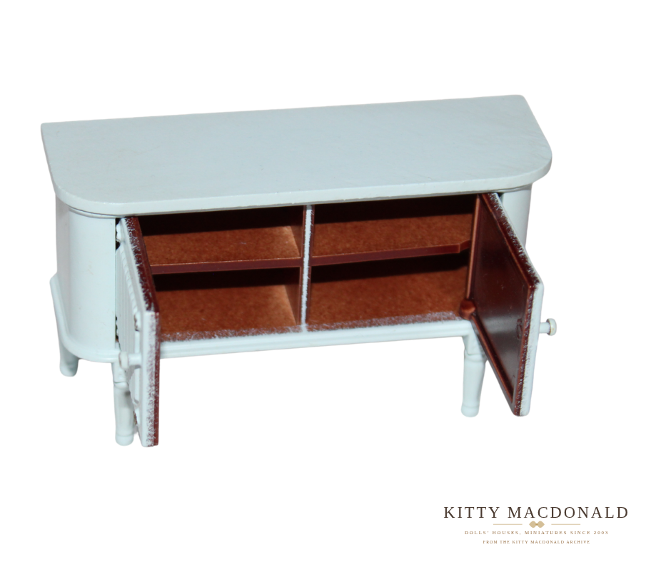 Vintage Dolls House Eggshell Sideboard KM069