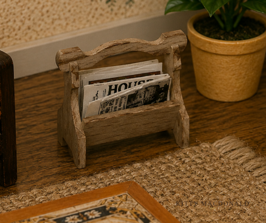 Vintage Dolls House Lundby Magazine Rack KM519