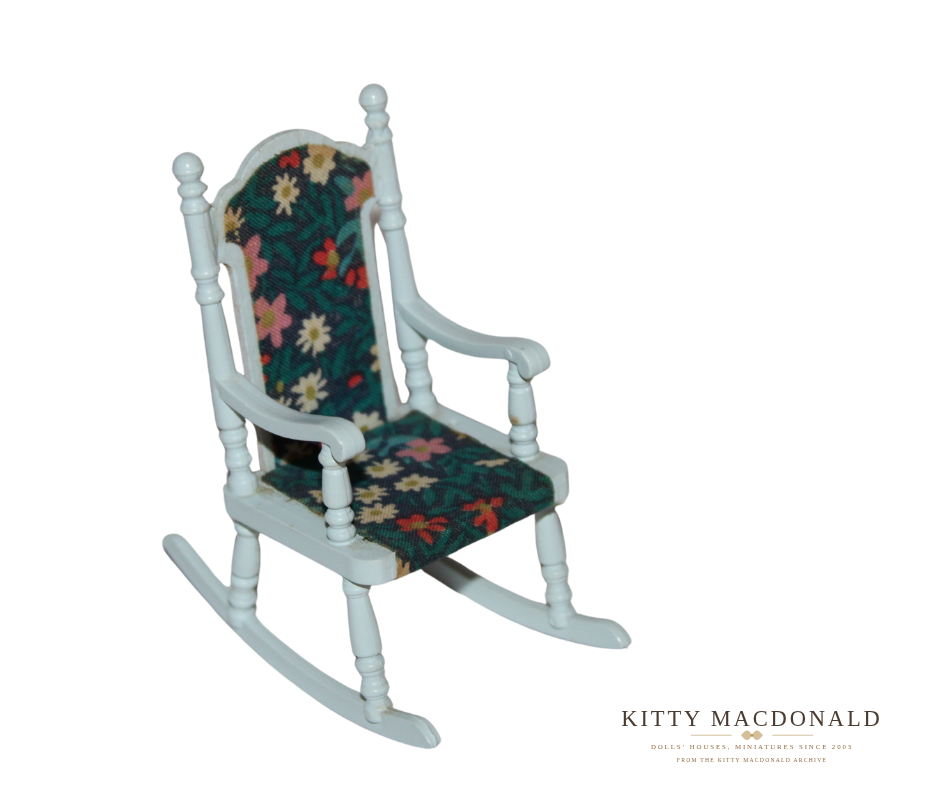 Vintage Dolls House Lundby Eggshell Rocking Chair KM071