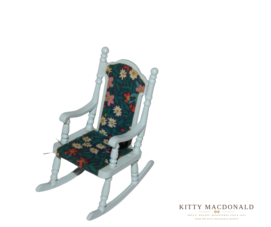 Vintage Dolls House Lundby Eggshell Rocking Chair KM071