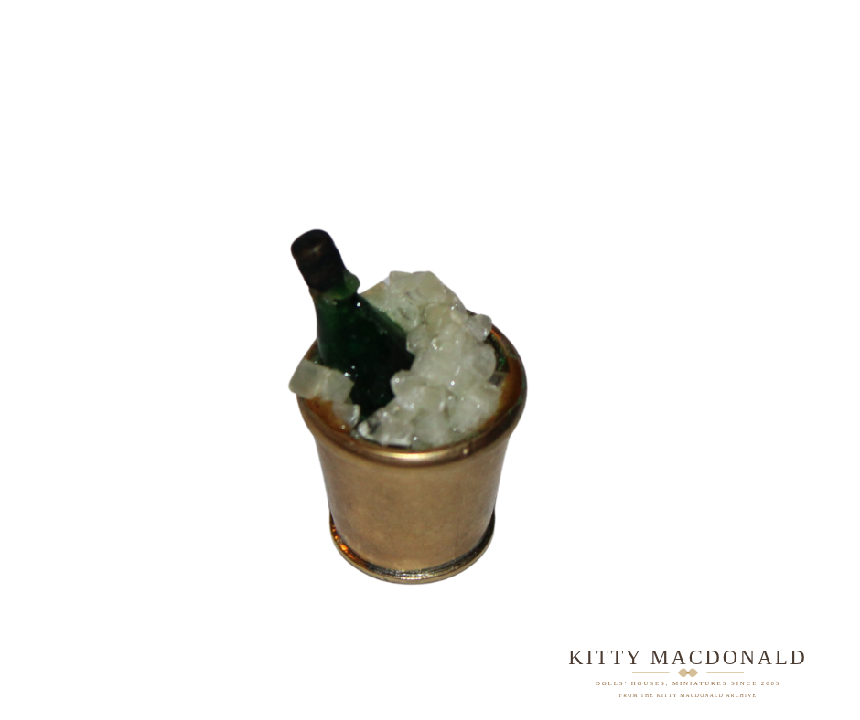 Vintage Dolls House Lundby Wine Cooler With Bottle &amp; Ice KM050