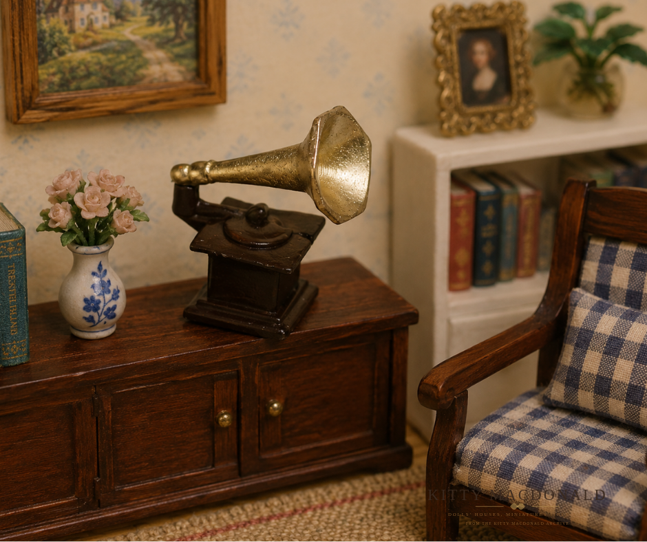 Vintage Dolls House Lundby Gramophone KM086