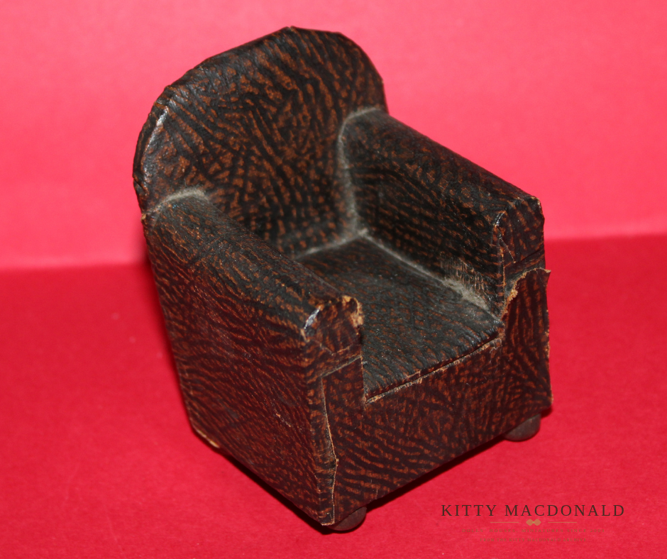 Vintage Pit a Pat Dolls House Rexine Lounge Suite KM306