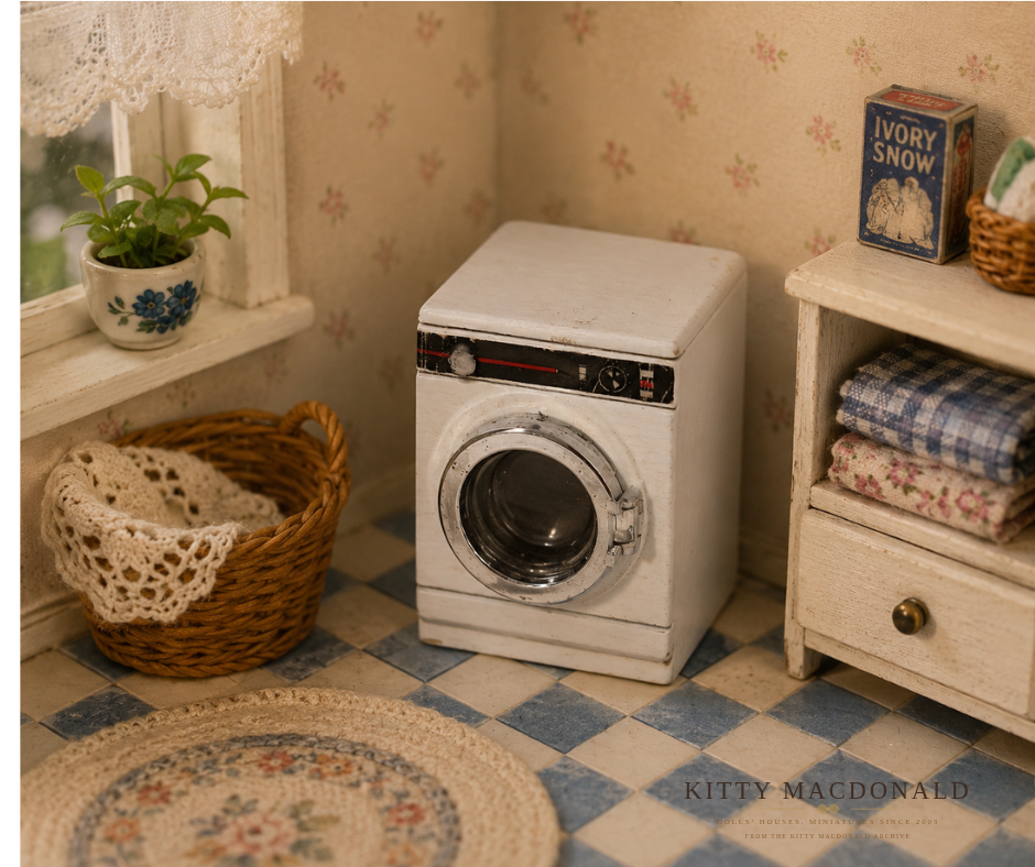 Vintage Dolls House Lundby Washing Machine KM078