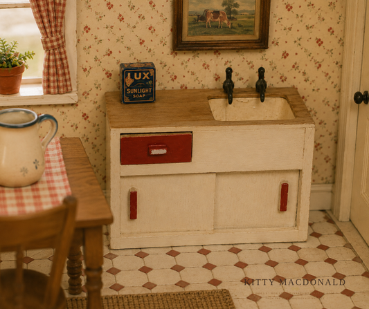 Vintage Dolls House Barton Kitchen Sink KM456