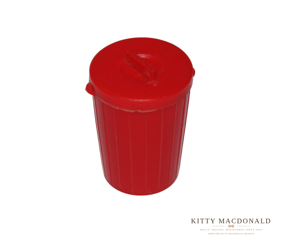 Vintage Dolls House Barton Red Bin KM051