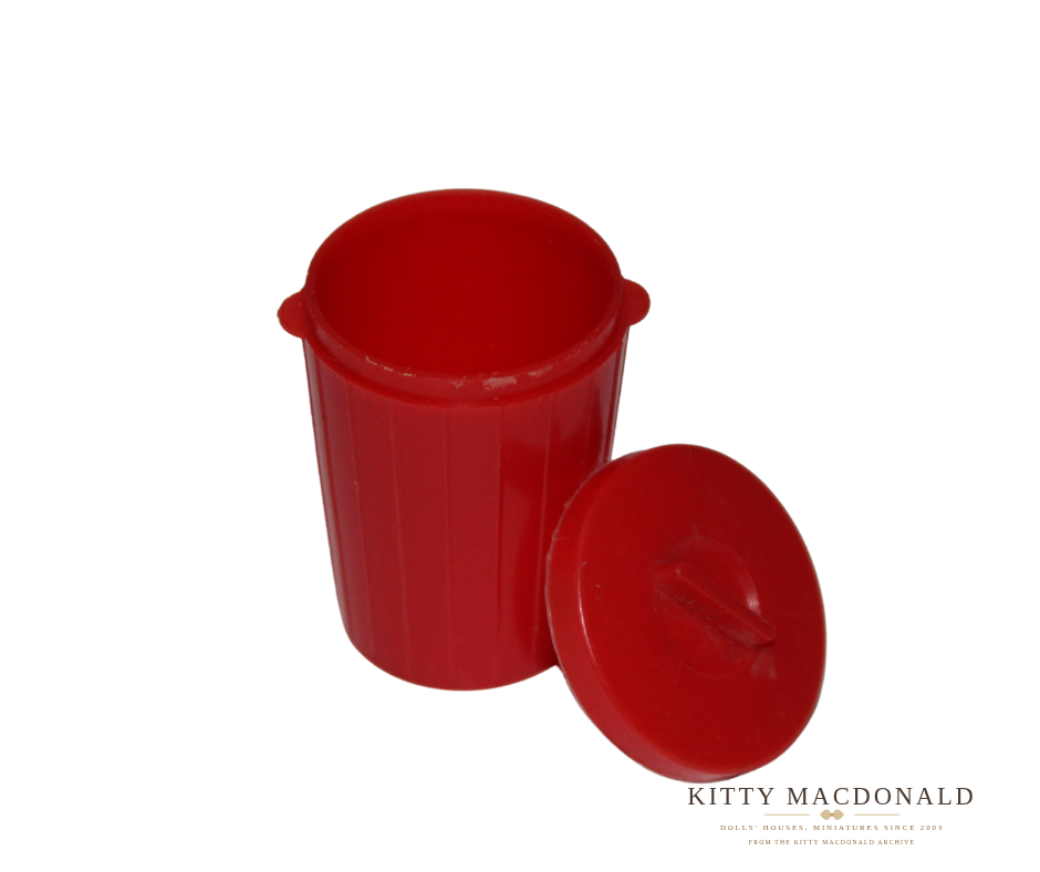 Vintage Dolls House Barton Red Bin KM051