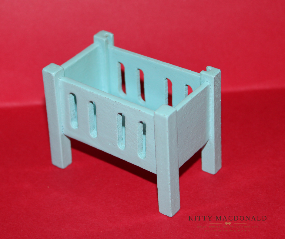 Vintage Dolls House Dol Toi Dropside Cot KM313