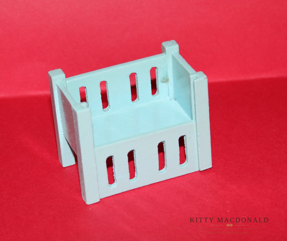 Vintage Dolls House Dol Toi Dropside Cot KM313
