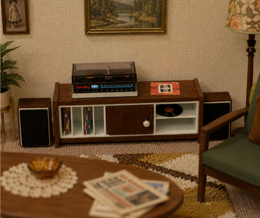 Vintage Dolls House Lundby Stereo Record Player KM530