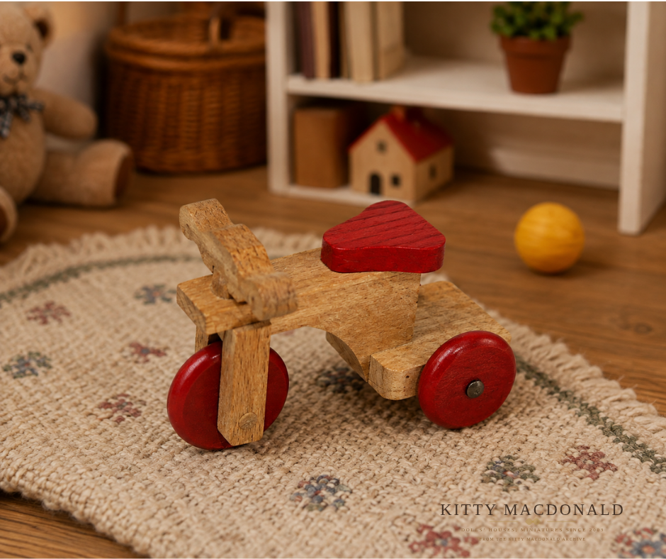 Vintage Dolls House Lundby Wooden Tricycle KM042