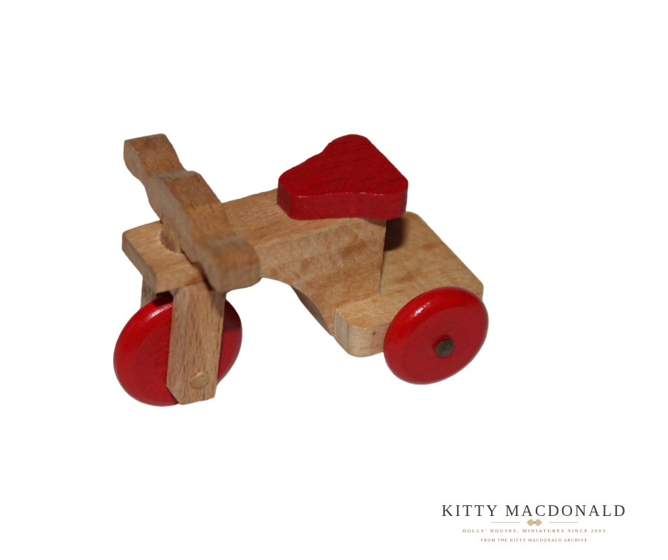 Vintage Dolls House Lundby Wooden Tricycle KM042