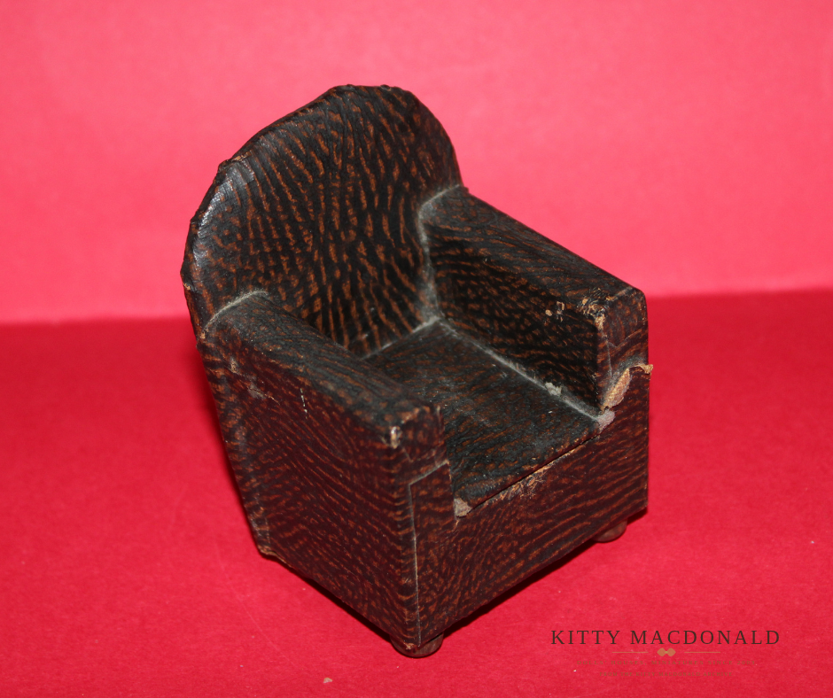 Vintage Pit a Pat Dolls House Rexine Lounge Suite KM306