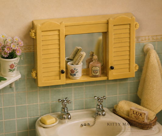 Vintage Dolls House Lundby Light Up Bathroom Cabinet KM576