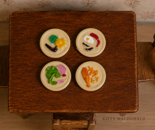 Vintage Dolls House Barton Plates Of Food KM514