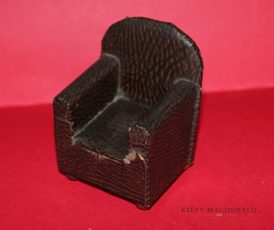 Vintage Pit a Pat Dolls House Rexine Lounge Suite KM306