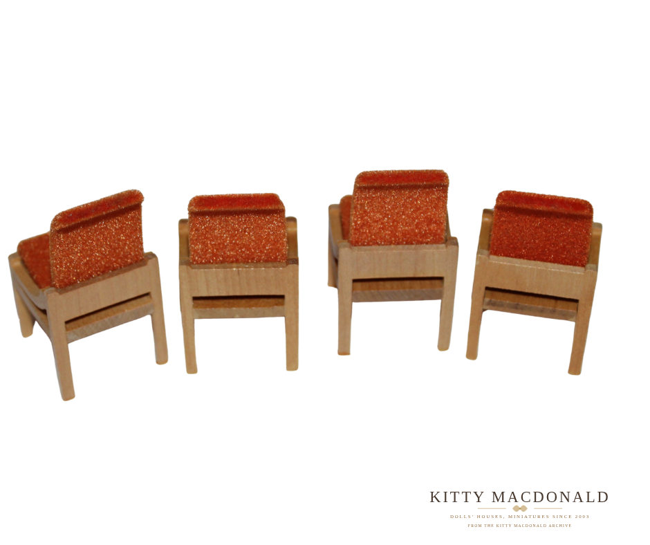 Vintage Dolls House Lundby Dining Table & Chairs KM048