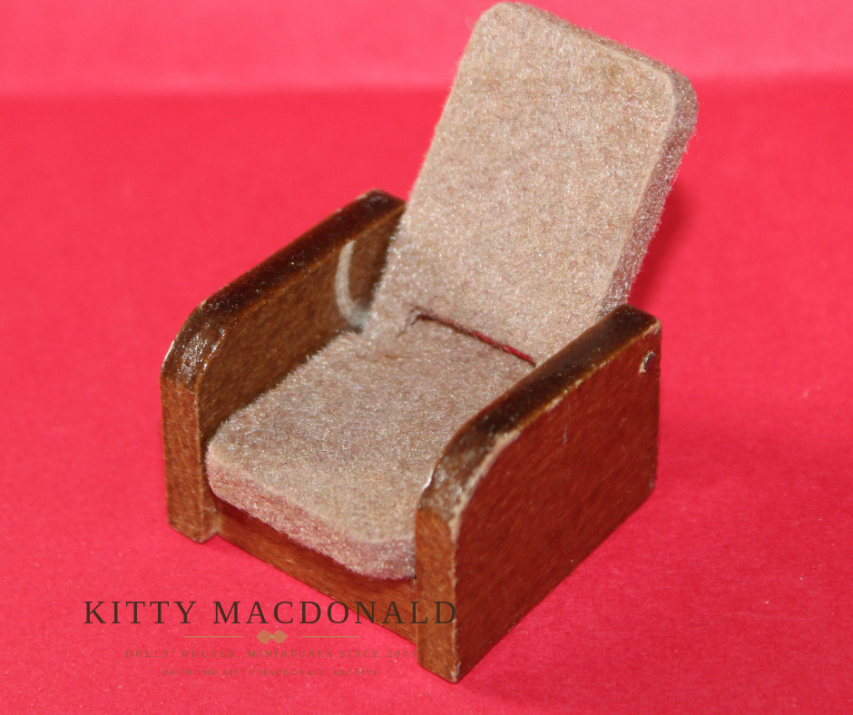 Vintage Dol Toi Dolls  House Reclining Armchair  KM359