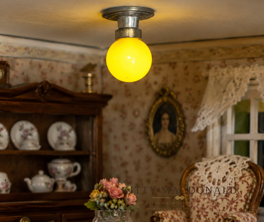 Vintage German Dolls House Ceiling Light Likely Gerlach KM365