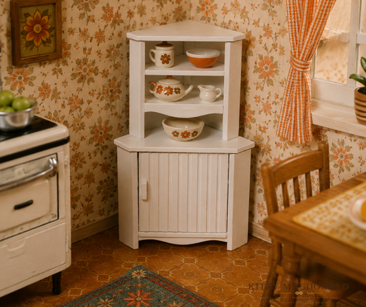 Vintage Dolls House Lundby Corner Cabinet KM145