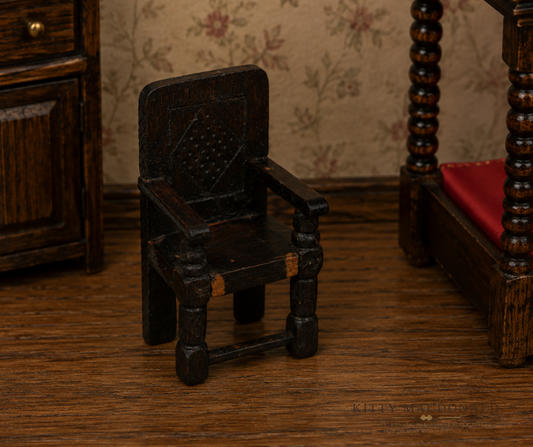 Vintage Dolls House Barton Tudor Carver Chair KM194