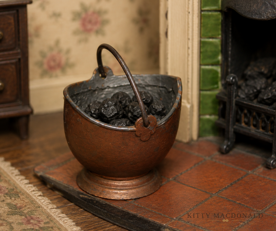 Vintage Britains Dolls House Coal Scuttle Bucket KM165