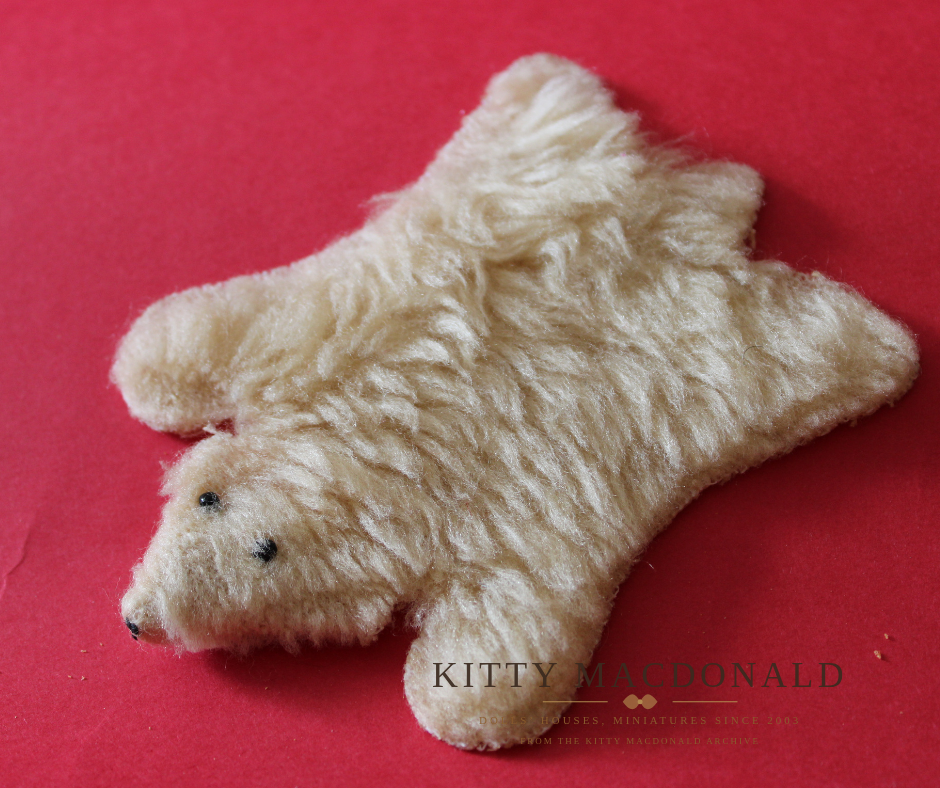 Vintage Barton Dolls’ House Polar Bear Rug KM358