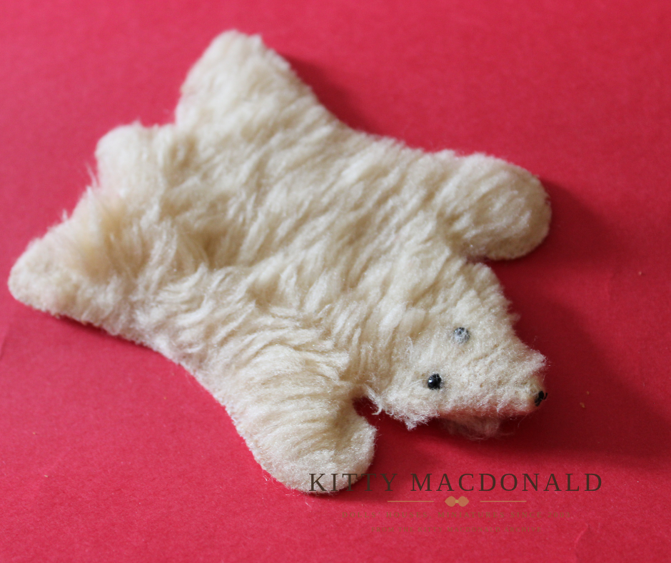 Vintage Barton Dolls’ House Polar Bear Rug KM358